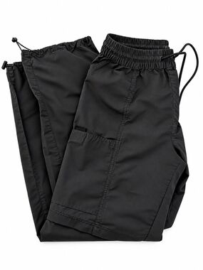 PacSun Dark Grey Cotton Nylon Blend Baggy Elastic-Waist Cargo Pants- Size S